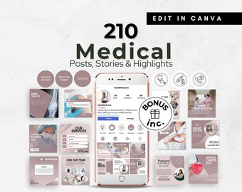 Medical Social Media Template, Instagram Post, Healthcare Content, Hospital Medicine Marketing, Health Clinic Brand, Doctor, Nurse, Canva
