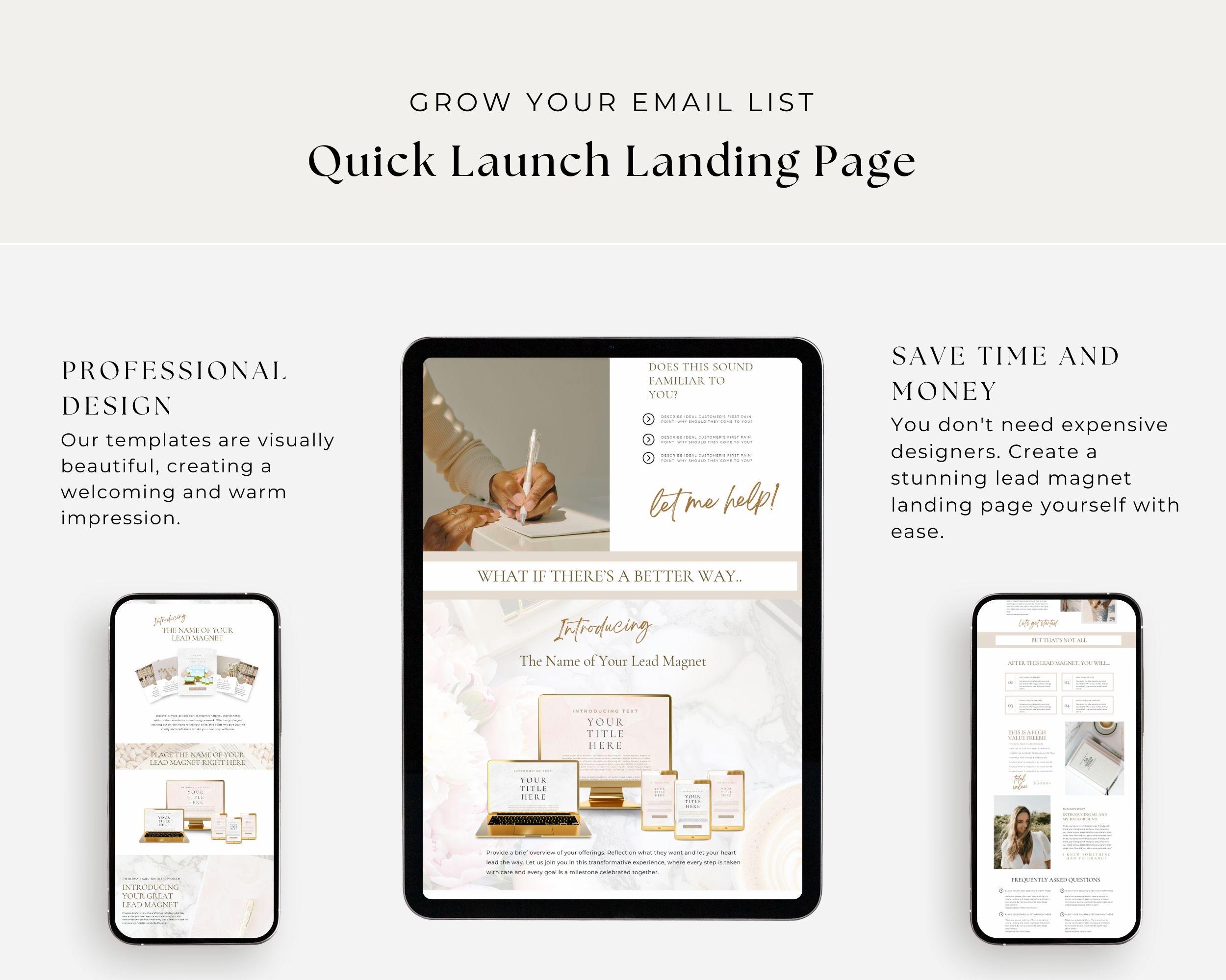 Lead Magnet Landing Page for Coaches and Course Creators, Done for You ...