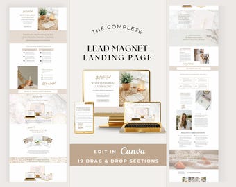Lead Magnet Landing Page for Coaches and Course Creators, Done For You, Lead Generation Template, Sales Funnel Page, Email List Builder