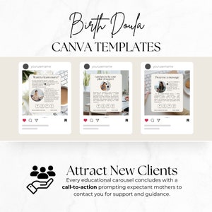 Doula Instagram Posts, Birth Doula Instagram Template, Childbirth ...