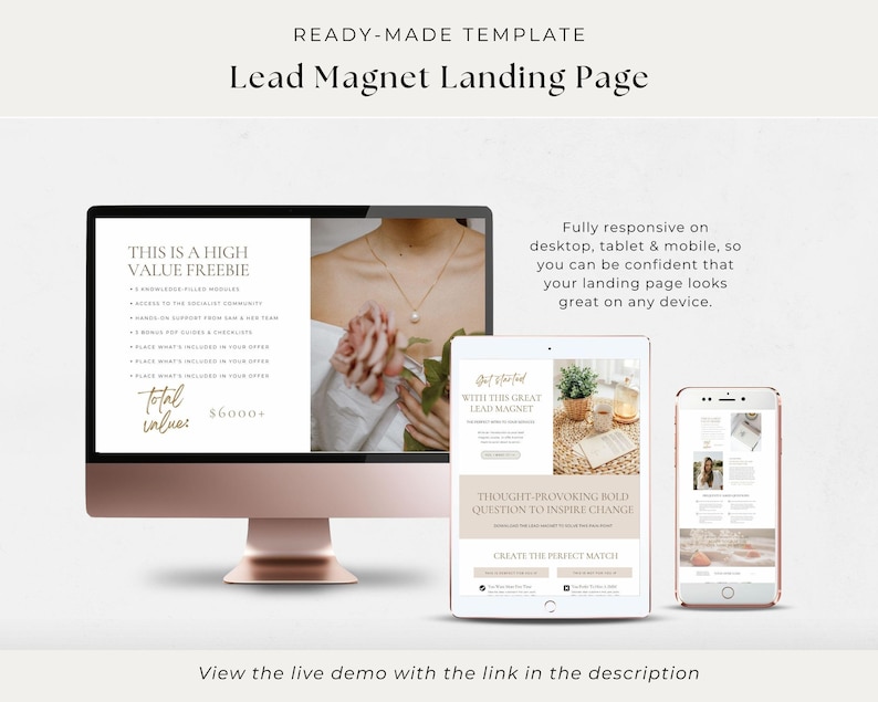 Lead Magnet Landing Page for Coaches and Course Creators, Done for You ...