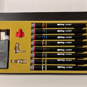 Complete set van 8 Rotring Varioscript vulpennen