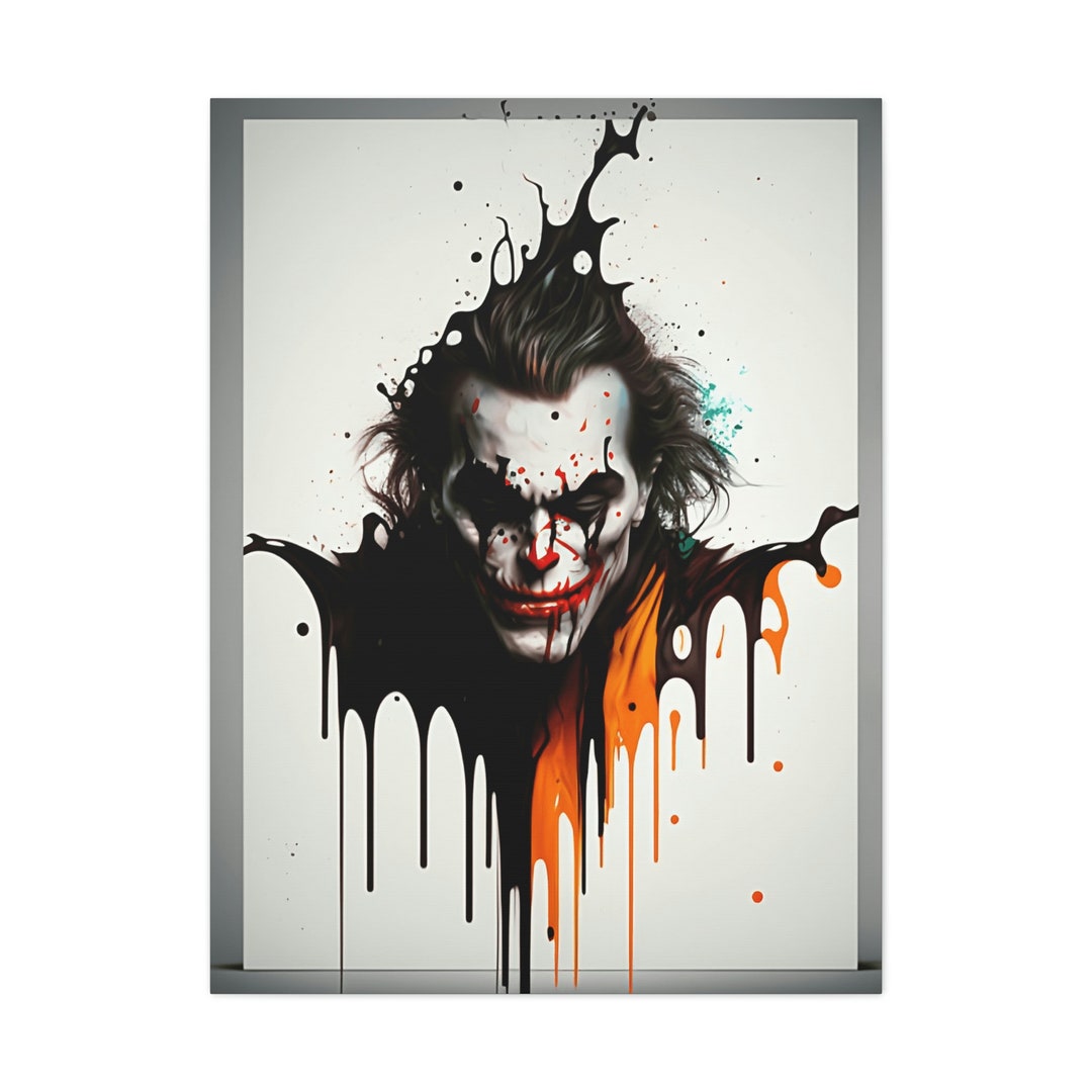 The Joker Canvas Wall Art. A Stunning Talking Piece for Any - Etsy