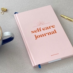 WELLNESS JOURNAL & self care journal - planner - gratitude and affirmation -anxiety journal book - mood journal - self care gift - hardcover