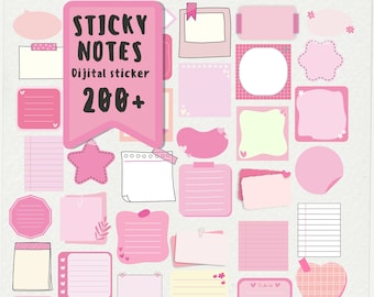 200+ Digital Sticky Notes: PNG Goodnotes Planner Stickers (Digital Download)