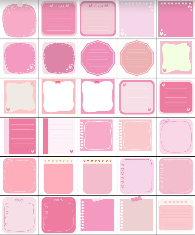 200 Digital Goodnotes Sticker, Sticky Notes PNG , PNG Digital Stickers