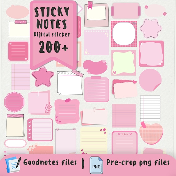 Pink Happy Notes Pink Sticky Notes Png
