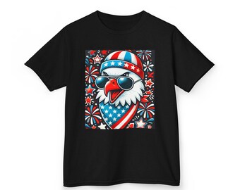 Eagle Kids Tee Shirt, Cotton Design Shirt for Children, Youth Graphic Top, Bird Lover Gift, Wildlife Theme T-Shirt, Kids Fashion Apparel,