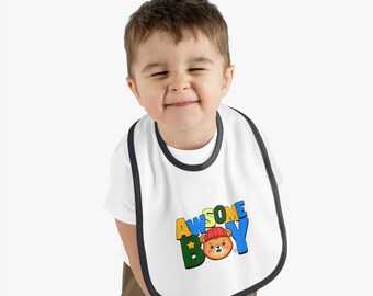 Cute Baby Bib with Fun Design, Ideal for Gift, Baby Shower, Toddler Feeding, Cute Outfit Accessory, Baby Boy Essentials