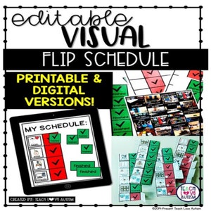 Editable Visual Schedule for Special Education