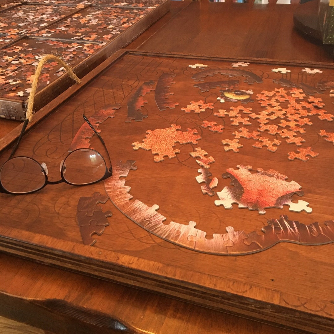 Rotating Puzzle Board & Tray Handmade 1000 Piece Size Etsy