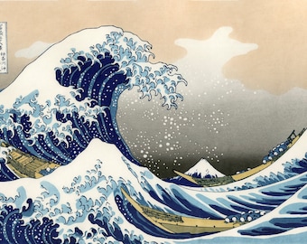 Hokusai's The Great Wave at Kanagawa (1760-1849) vintage Druck Download Digital