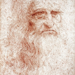 Leonardo Da Vinci self Portrait Druck Download Digital