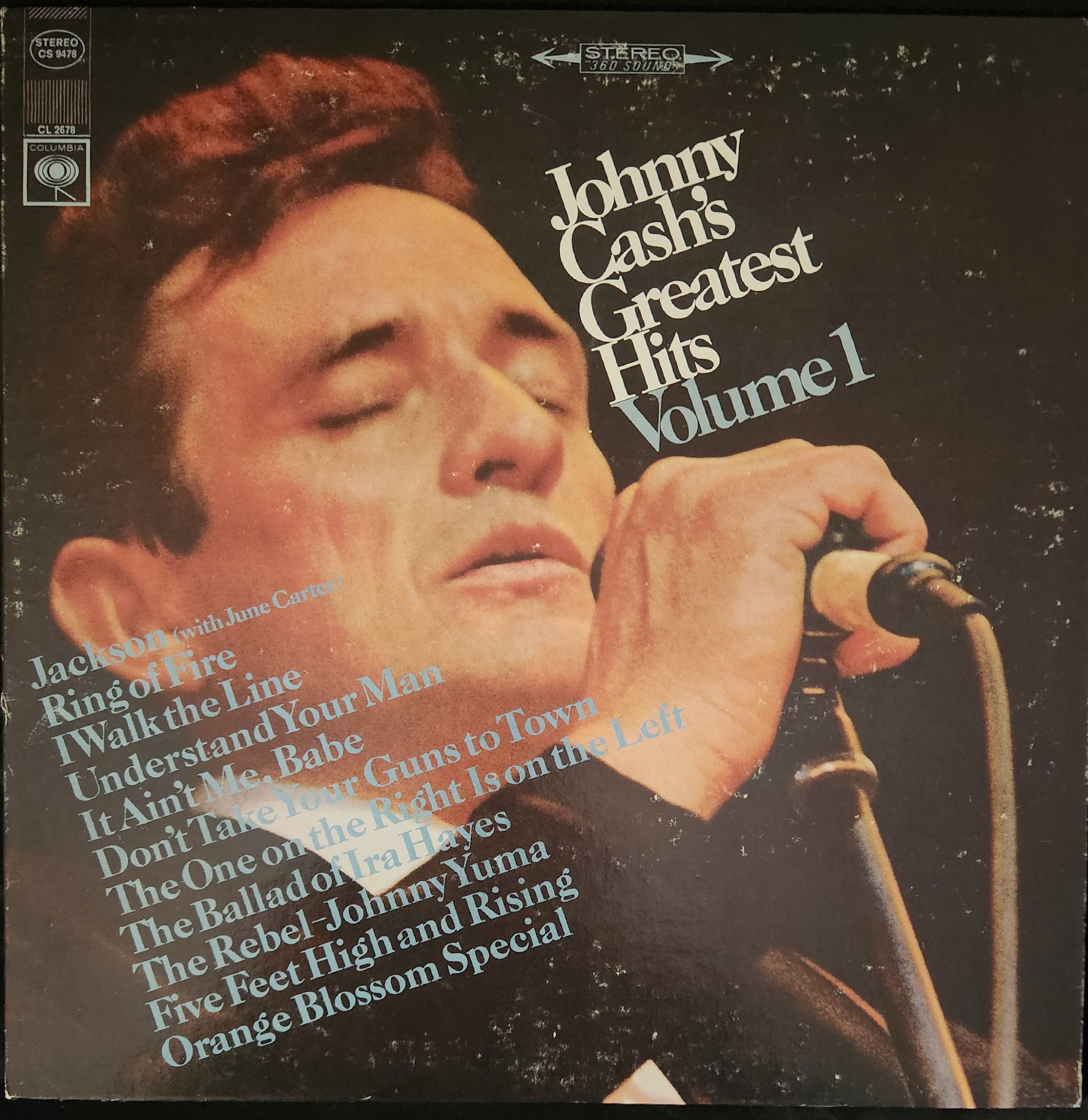 Johnny Cash's Greatest Hits-volume 1. Vintage 1967 Vinyl LP. FREE
