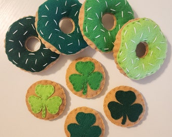 Felt St. Patricks Day Cookies & Donuts