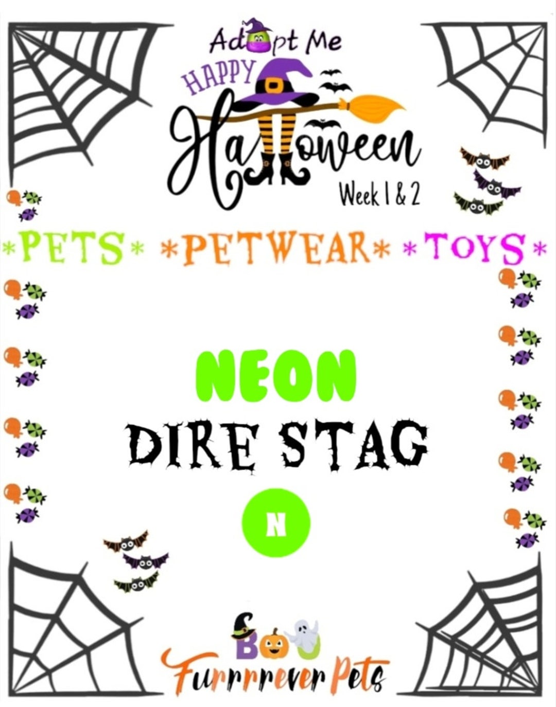 🎃 HALLOWEEN WEEK 2 UPDATE! 👻 Coming out this Thursday in Adopt Me wo, dire stag