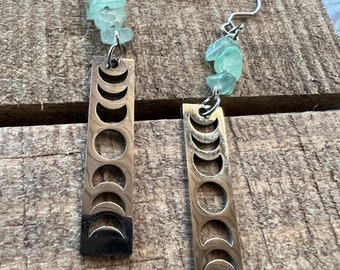 Phases of the Moon Gemstone Earrings