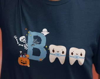 Halloween Dental T-Shirt: Orthodontist, Hygienist 'Boo' Tee