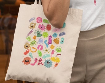 Microbiology Gift Tote Bag: Fun Science Teacher Bag