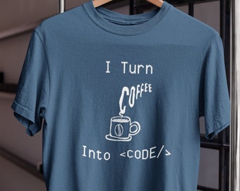 Computer Coding Coffee T-Shirt: Programmer Gift