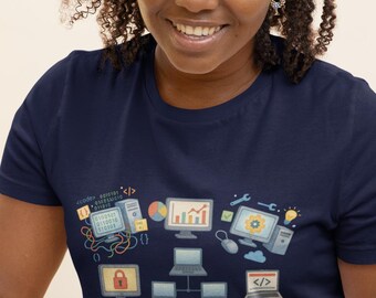Lustiges Coding Computer Shirt: IT Cyber Sicherheit, Daten analytiker T-Shirt