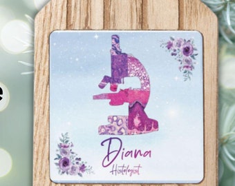 Histologie gepersonaliseerd sleeornament, pathologisch laboratoriumassistent verpleegkundige aangepast ornament, cytologie oftalmologie studenten cadeau