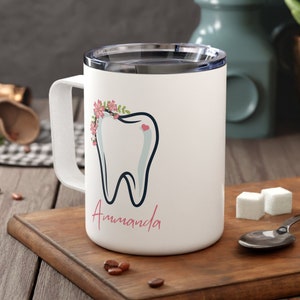 Dental Personalized Mug, Custom Dentist Gift, Dental Assistant RDH RDA Tooth Gift, Dental School Student Graduation Gift, Dental Hygienist