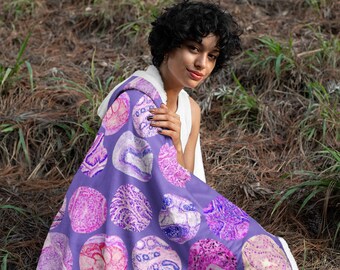 Histology Pathology Hooded Blanket: Medical Anatomy Art Gift