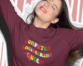 Sudadera de la Reina de la Ingeniería Informática: un divertido regalo científico retro