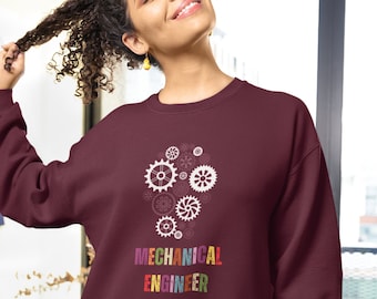 Mechanical Engineer Sweater: Gear Graphics, Engineering Student Gift