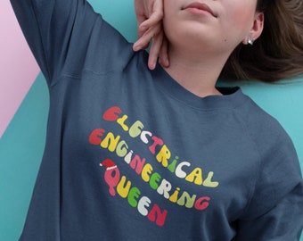 Sudadera de la Reina de la Ingeniería Eléctrica, un divertido regalo científico.