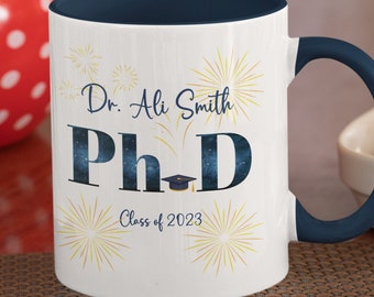 Personalized PhD Graduation Mug: Custom Doctorate Gift