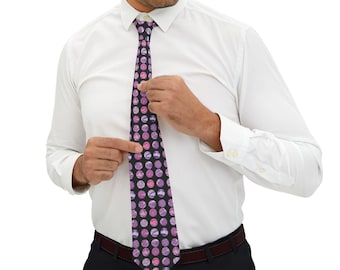 Histology Watercolor Necktie, Pathologist & Cytologist Gift, Tissue Sample Science Tie for Lab Professionals