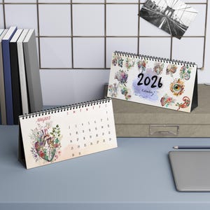 Medical 2026 Watercolor Desk Calendar Doctor Anatomy Teacher Midwide Nurse Gynecologist Medical Med Student School Human Anatomy Art Gift