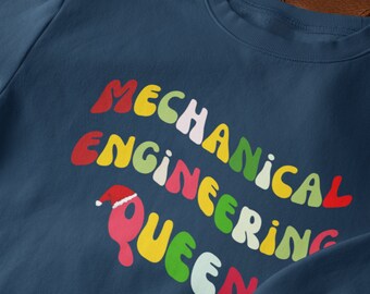 Mechanical Engineer Queen Christmas Sweater: Women in STEM Gift