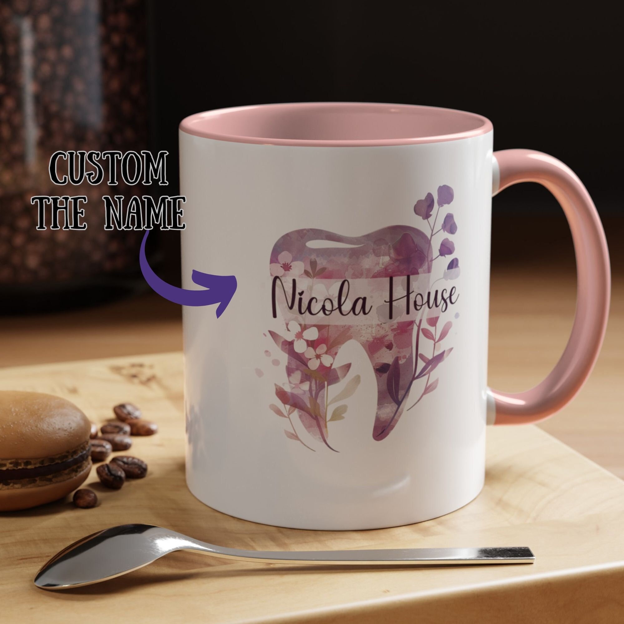 Dental Custom Mug, Personalized Dentist Gift, Custom Dental Assistant RDH Gift, Dental School Student Graduation Gift, Dental Gift for Her