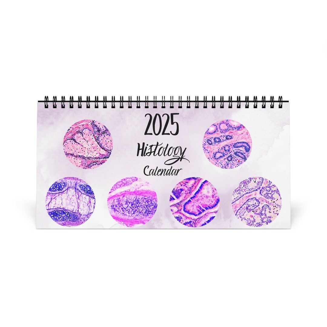 Histology Art Desk Calendar 2025, Medical Lab Tech Calendar, Med School Student Gift