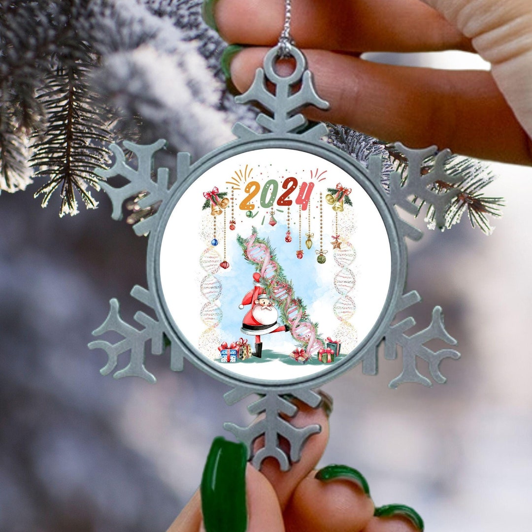 DNA Double Helix Snowflake Ornament, Genetics Biology Xmas Gift - Etsy