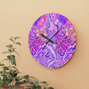 Histology Clock, Veterinary Histology Pathology Cytology Laboratory Office Decor, Histology Watercolor Histotech Gift