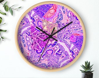 Histology Watercolor Clock: Pathology Cytology Lab Decor
