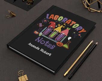 Cuaderno de gnomos de Halloween de laboratorio, diario científico personalizado