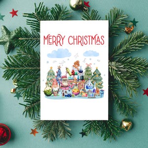 実験科学クリスマスカード 5 枚セット、化学生物学微生物学教師カード、STEM クラスメートクリスマスカード、学校パーティーカード