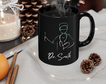 Regalo personalizado para médico, taza para estudiante de medicina, regalo para futuro cirujano