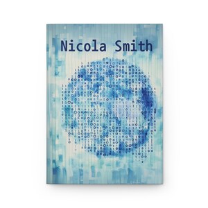 Personalized coding journal with watercolor designs featuring coding elements. Ideal for computer coders, software engineers, and tech enthusiasts. Perfect as a programmer gift, developer notebook, or for computer engineering students.