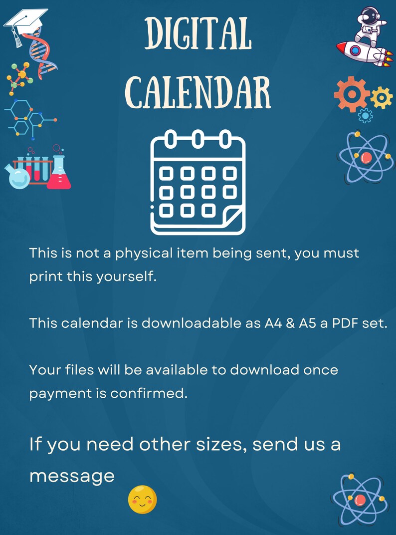 Printable 2024 Chemistry Calendar Digital Science Teacher Monthly