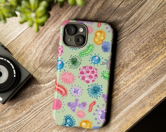 微生物学研究室のスマホケース、理科の先生へのプレゼント