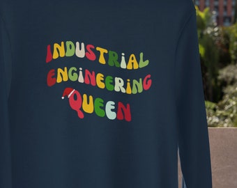 Sudadera de la Reina de la Ingeniería Industrial, regalo científico retro