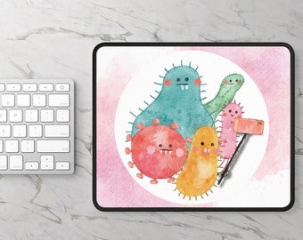 Bacteria Virus Selfie Mouse Pad: Funny Science Gift