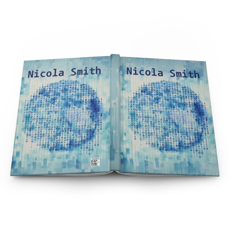 Personalized coding journal with watercolor designs featuring coding elements. Ideal for computer coders, software engineers, and tech enthusiasts. Perfect as a programmer gift, developer notebook, or for computer engineering students.