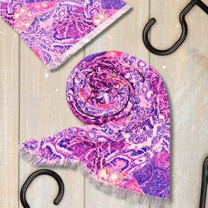 Histology Light Scarf, Histology Watercolor Art Gift for Her, Histotech Cytology Pathology Assistant Lab Week Gift